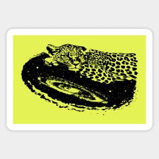 Surreal Galaxy Art Leopard Magnet